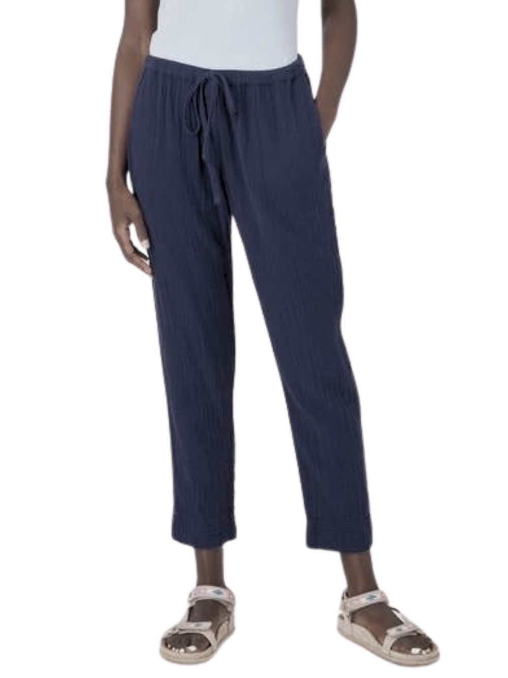 Xirena Navy Jordyn Gauzy Resortwear Beach Lightweight Tie Waist Pant Size XS